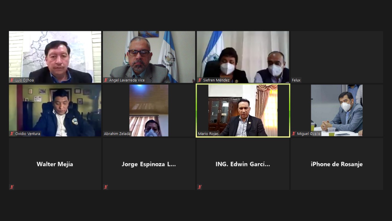 Ministro Mario Rojas sostiene reunión virtual con gobiernos locales de Quetzaltenango