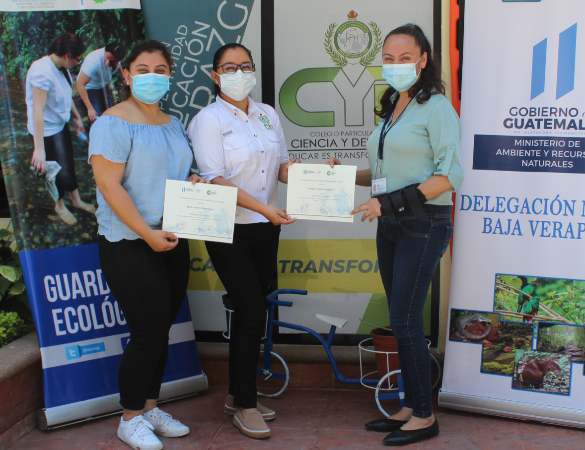 Estudiantes se forman como Guardianes Ecológicos en Baja Verapaz y San Marcos