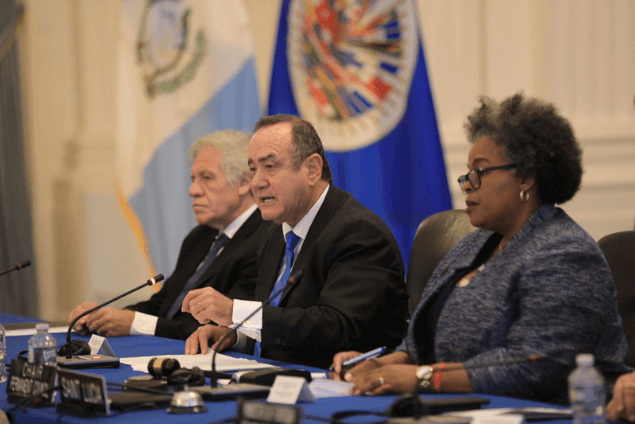 Intervención del presidente Alejandro Giammattei en la Sesión Protocolar ante el Consejo Permanente de la Organización de Estados Americanos