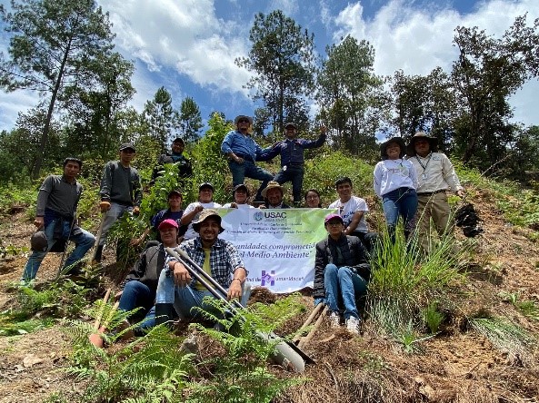 Instituciones y voluntarios reforestan en Santa Cruz del Quiché